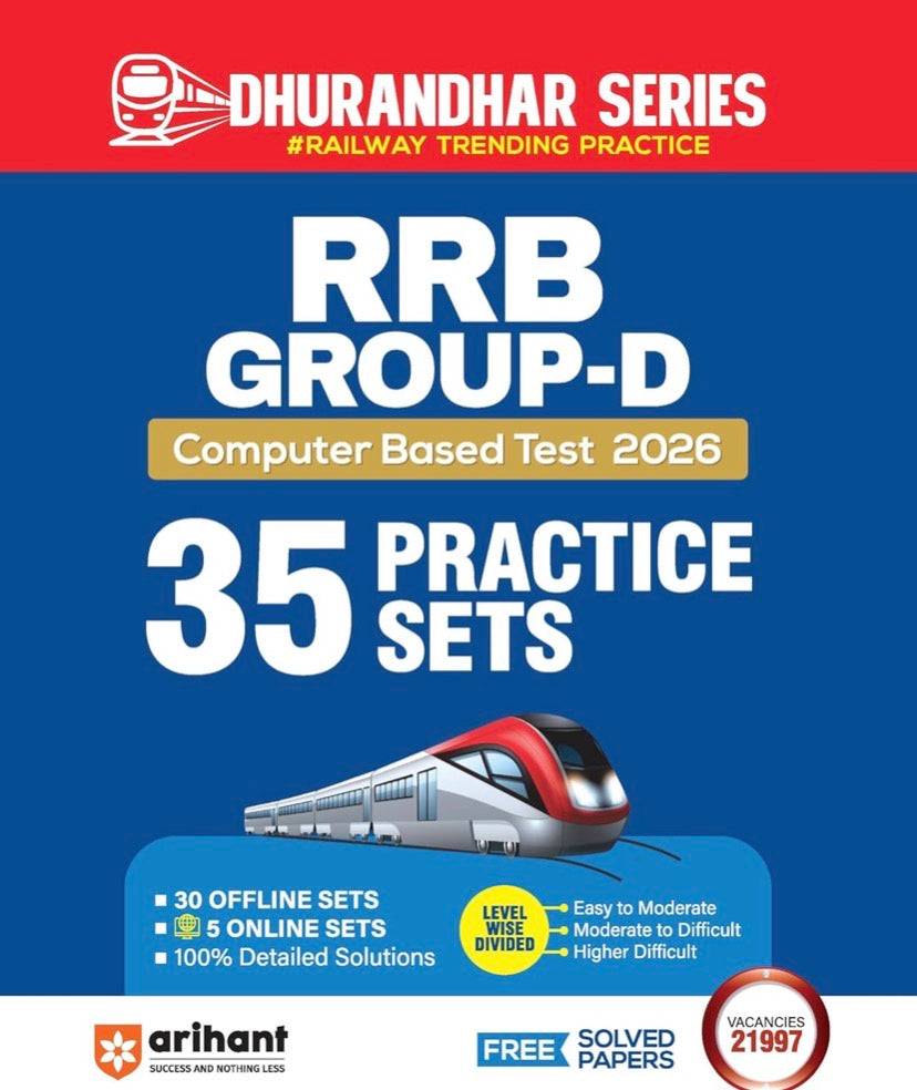 Arihant RRB Group D CBT Exam 35 Practice Sets (30 Offline + 5 Online ...