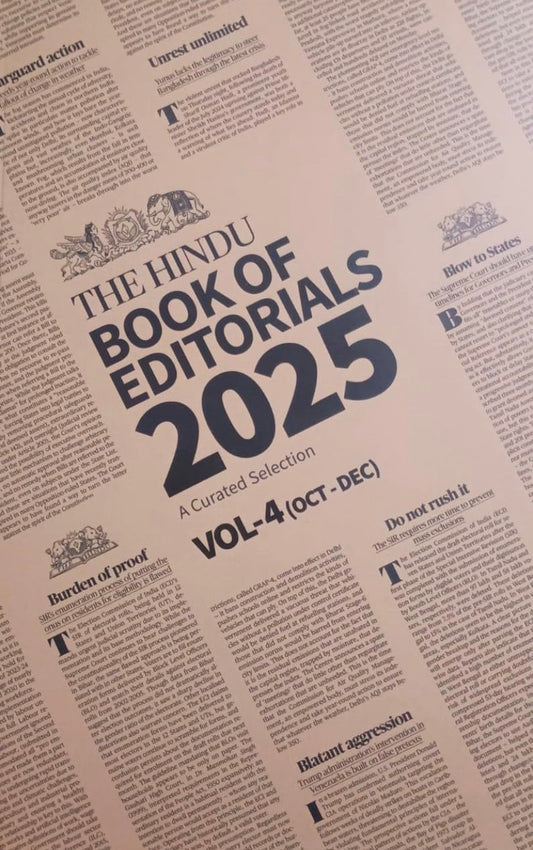 The Hindu Book of Editorials 2025 Volume 4(Oct-Dec)[English Medium]