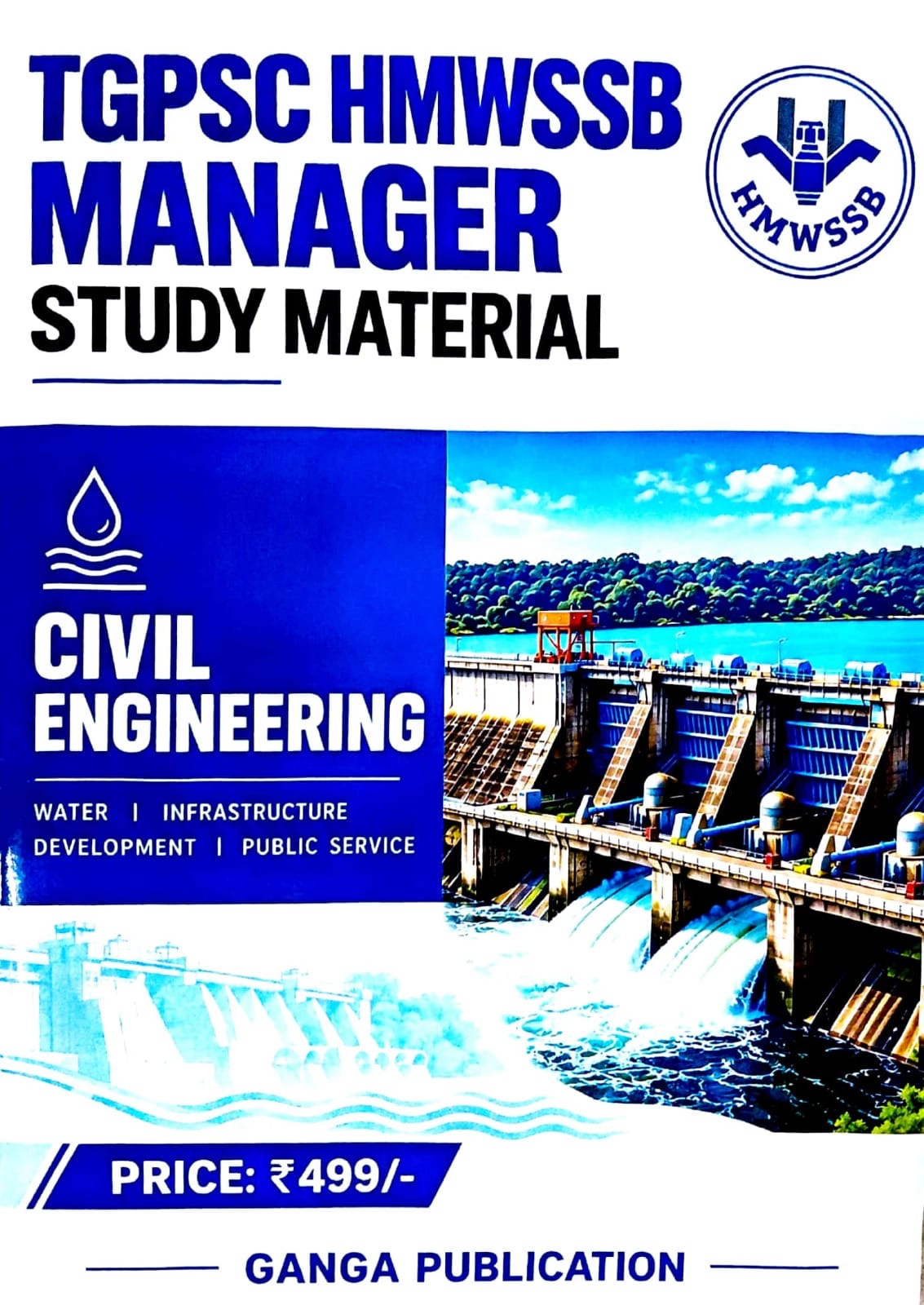 TGPSC HMWSSB Civil Engineering Study Material By Ganga Publications [English Medium]