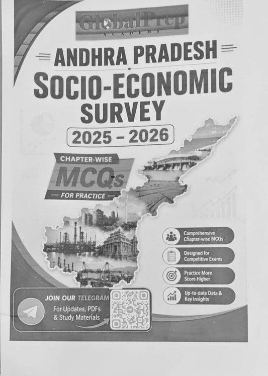 Andhra Pradesh Socio Economic Survey 2025-2026 Chapterwise Practice MCQs Xerox Printed Material Bilingual [English Medium & Telugu Medium]