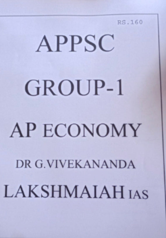 APPSC GROUP 1 AP ECONOMY CLASS NOTES [ENGLISH MEDIUM] XEROX PRINTED MATERIAL