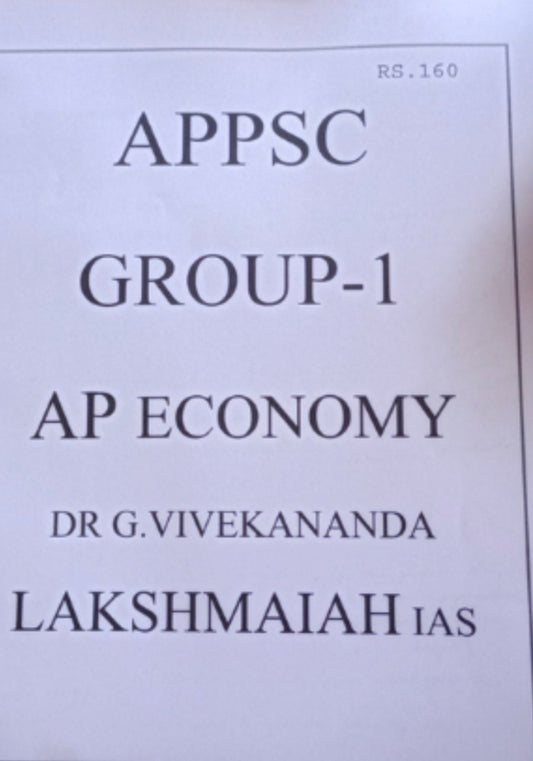 APPSC GROUP 1 AP ECONOMY CLASS NOTES [ENGLISH MEDIUM] XEROX PRINTED MATERIAL