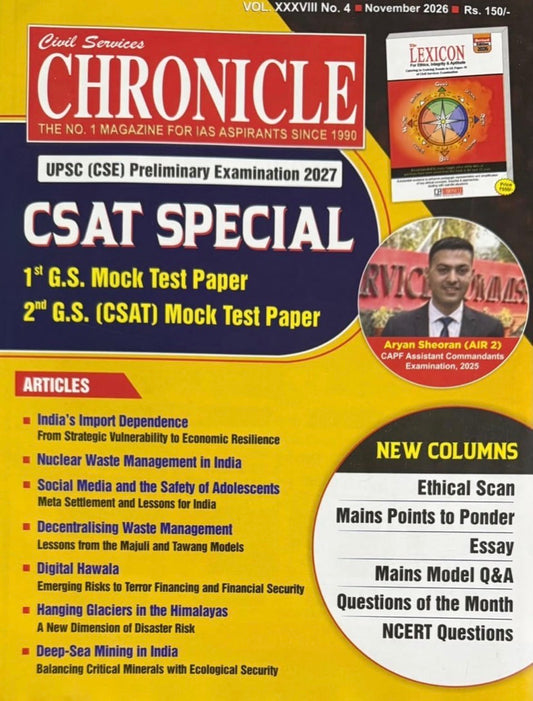 Civil Services Chronicle November 2026 Monthly Edition [English Medium]