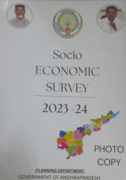 Andhra Pradesh Socio Economic Survey 2023-2024 Black & White PHOTOCOPY[English Medium]PHOTOCOPY 2024Ed