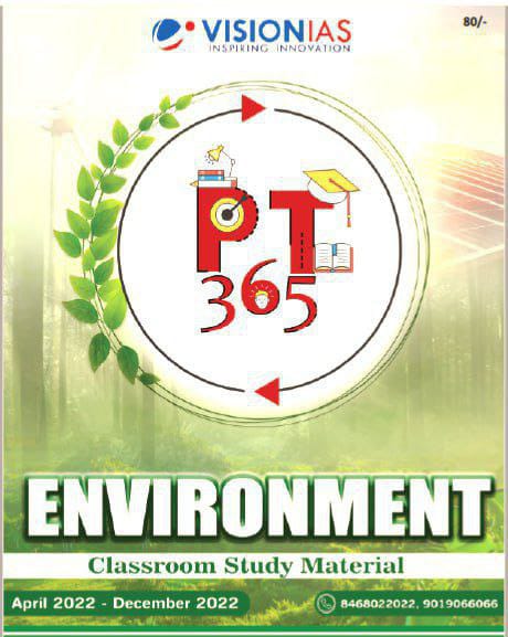 Vision IAS PT 365 Environment April 2022-December 2022[English Medium]Xerox Printed Material