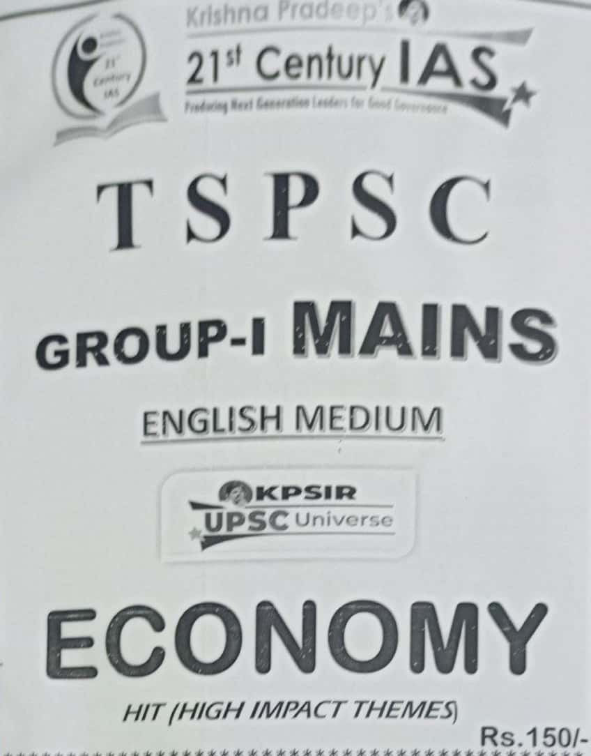 KP Sir Institute TGPSC Group 1 Mains Economy (HIT SERIES) 2024 Xerox Printed Material[English Medium]2024Ed PHOTOCOPY