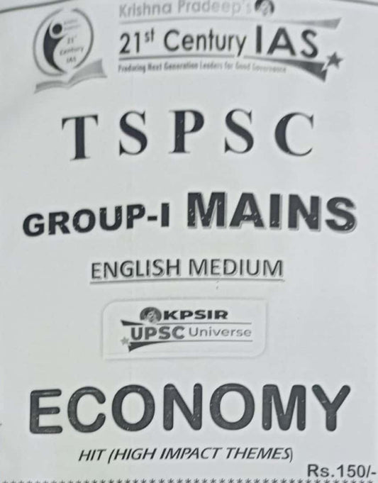 KP Sir Institute TGPSC Group 1 Mains Economy (HIT SERIES) 2024 Xerox Printed Material[English Medium]2024Ed PHOTOCOPY