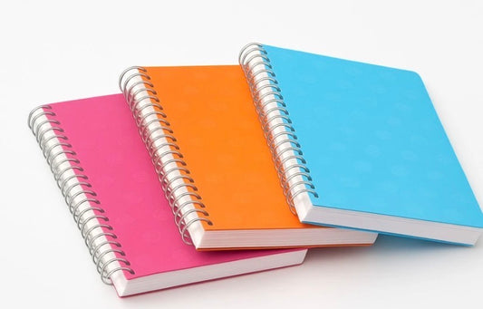 A4 Spiral Notebook Unruled Plain 300 Pages Pack of 3 Set
