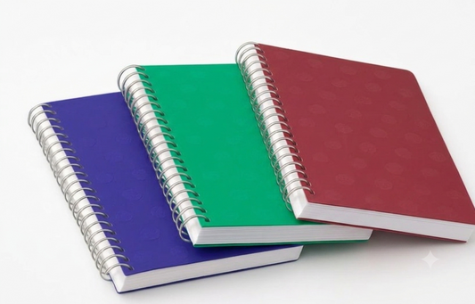 A4 Spiral Notebook Unruled Plain 200 Pages Pack of 3 Set