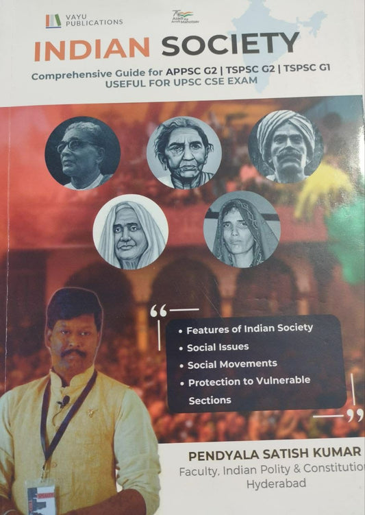 Indian Society by Pendyala Satish Kumar for APPSC/TSPSC GROUP 2[English Medium]Nov 2023Ed