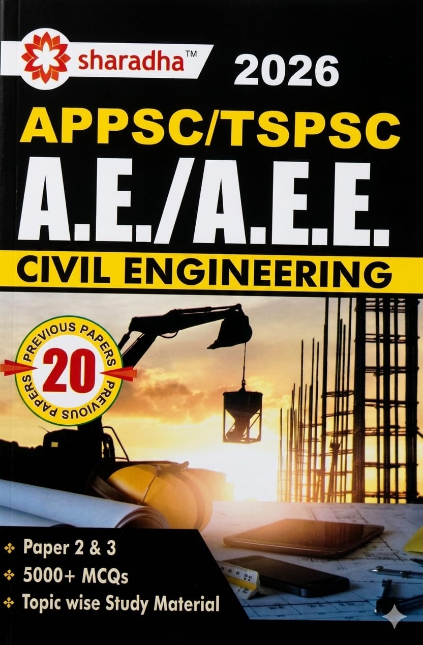 APPSC / TSPSC AE/AEE CIVIL ENGINERRING [ ENGLISH MEDIUM ] Sharadha 2026 Ed