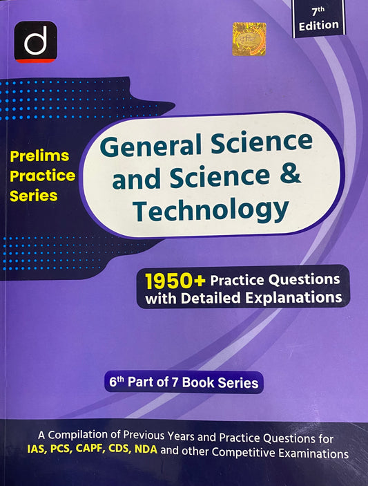 Drishti IAS Prelims Practice Series General Science,Science & Technology 7th Edition With 1950+ Practice Questions With Explanations[English Medium]