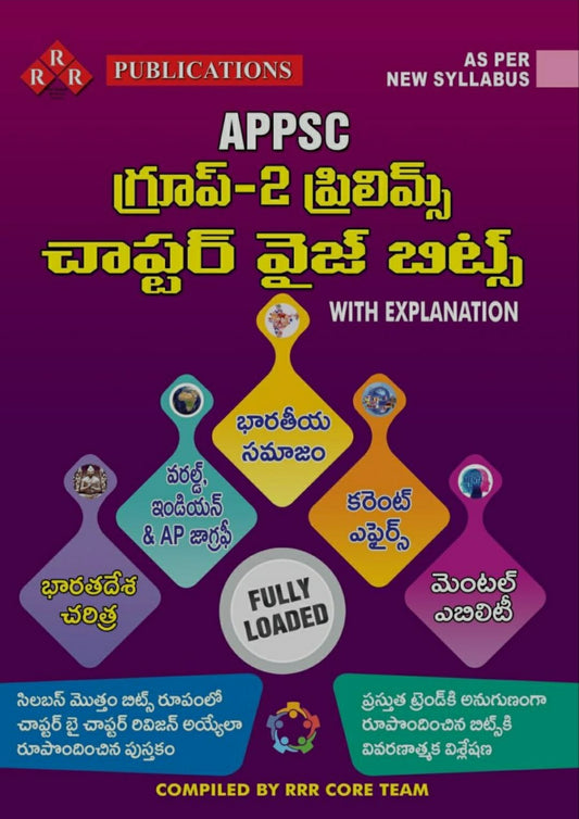 APPSC Group 2 Prelims Chapter Wise Bits With Explanation(All Subjects) by RRR Team[Telugu Medium]Jan 2024Ed