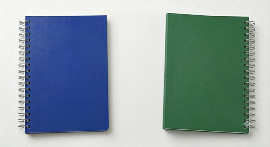 A4 Spiral Notebook Unruled Plain 200 Pages Pack of 2 Set
