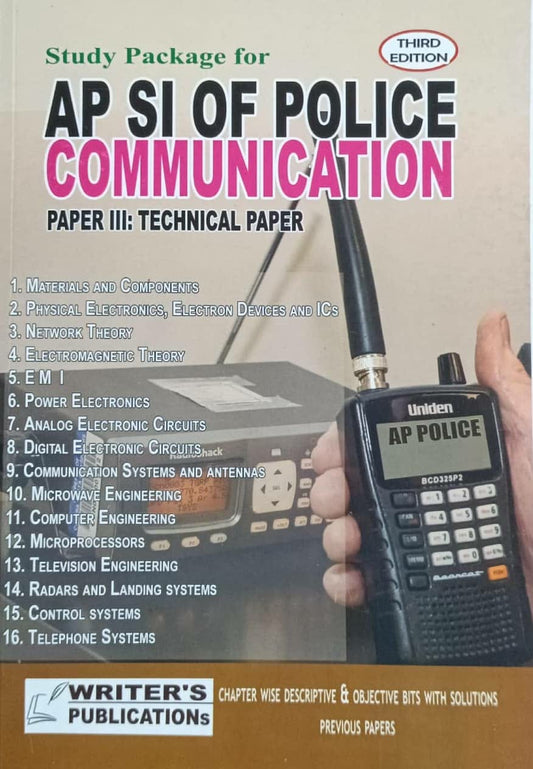Writers APPSC Study Package For SI Police Communication Paper-III Technical Paper[English Medium]