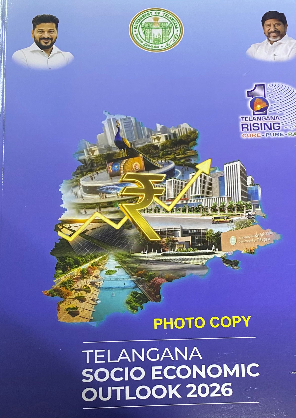 Telangana Socio-Economic Outlook 2026 Black & White Printed Material [English Medium] PHOTOCOPY