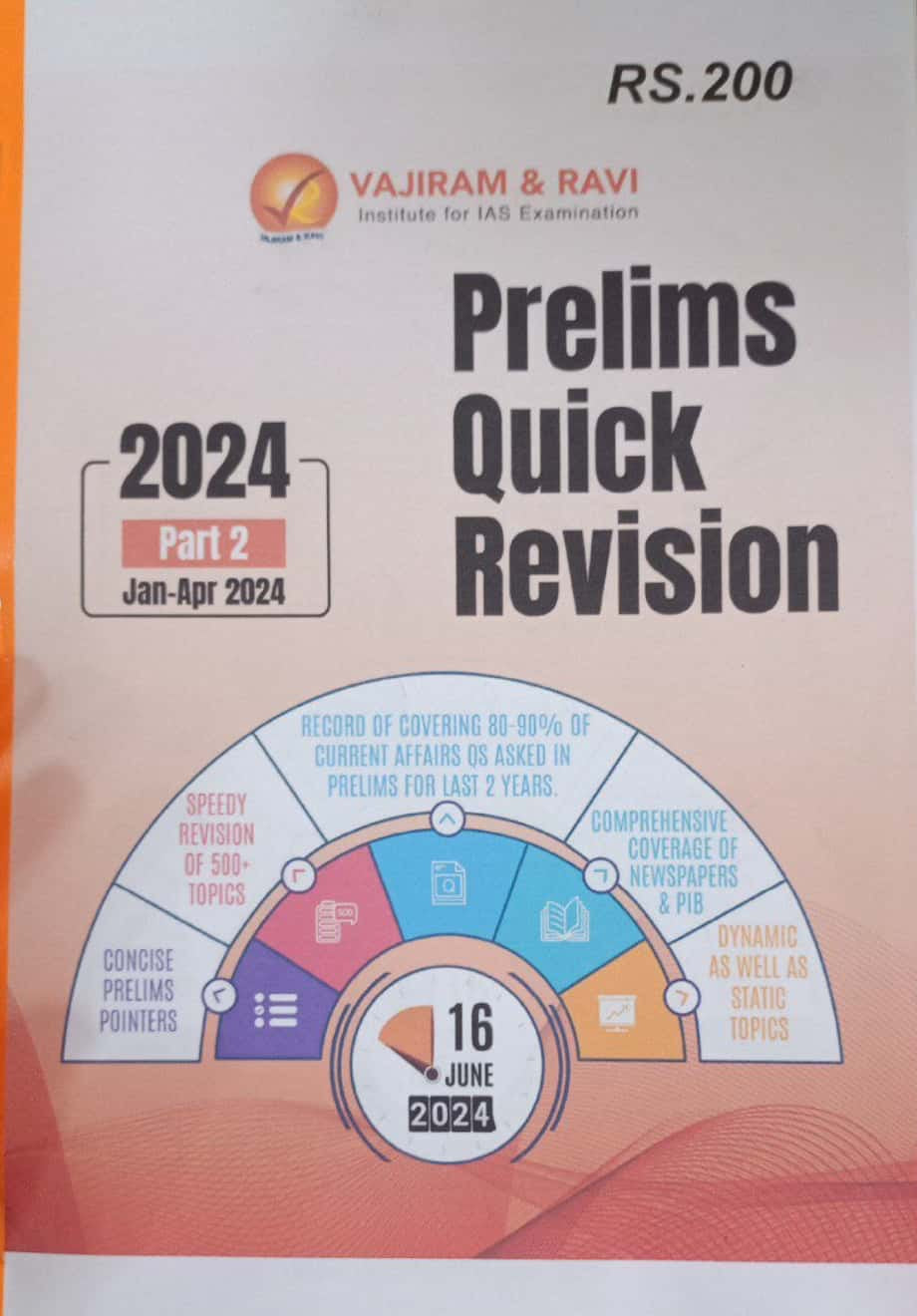 Vajiram & Ravi Prelims Quick Revision 2024 (January 2024 to April 2024) Part 2 Xerox Printed Material[English Medium]Xerox Printed Material