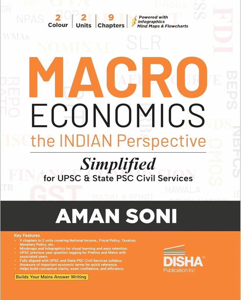 Disha Macro Economics Simplified By Aman Soni For UPSC & State PSC Exams[English Medium]