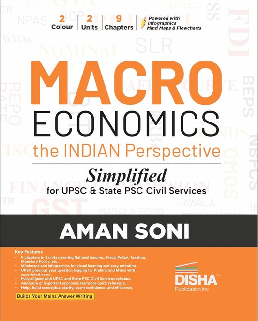 Disha Macro Economics Simplified By Aman Soni For UPSC & State PSC Exams[English Medium]