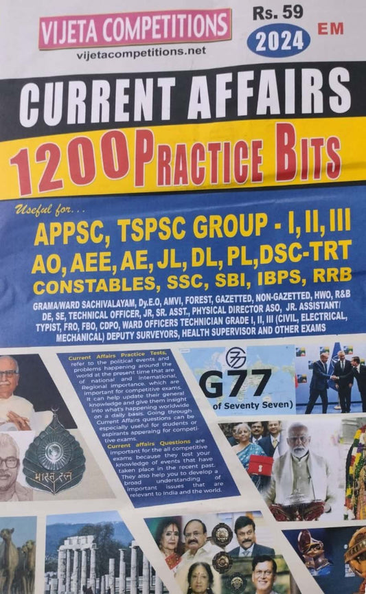 Vijeta Current Affairs 2024 Practice Bits Chart Format[English Medium]