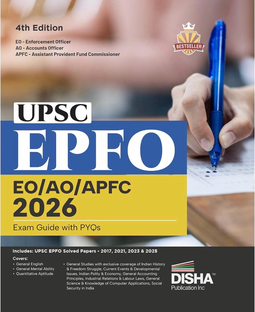 Disha UPSC EPFO EO/ AO/ APFC 2026 Exam Guide with PYQs 4th Ed Enforcement Officers/ Accounts Officers/ Assistant Provident Fund Commissioner[English Medium]