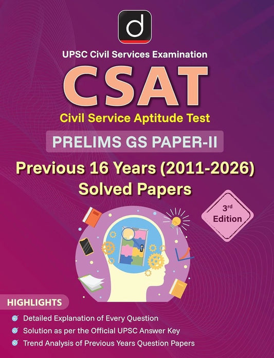 DRISHTI IAS UPSC CSE CSAT Prelims GS Paper II Previous Year Solved Papers (2011–2026) 3rd Ed[English Medium]