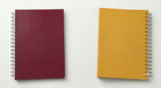 A4 Spiral Notebook Unruled Plain 400 Pages Pack of 2 Set