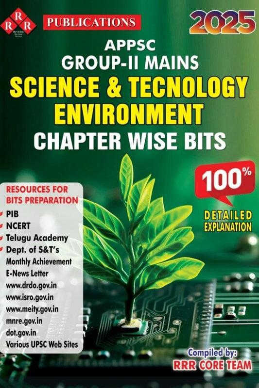 RRR Science & Technology Chapter Wise Bit Bank With Detailed Explanations For APPSC Group 2 Mains[English Medium]Nov 2024Ed