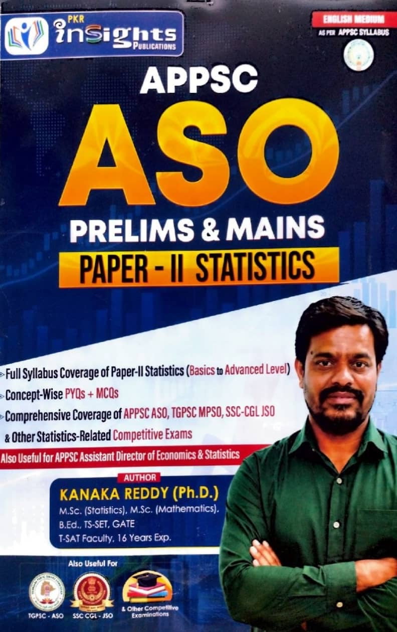 PKR Insights APPSC ASO Prelims & Mains Paper-II Statistics By Kanaka Reddy Sir[English Medium]