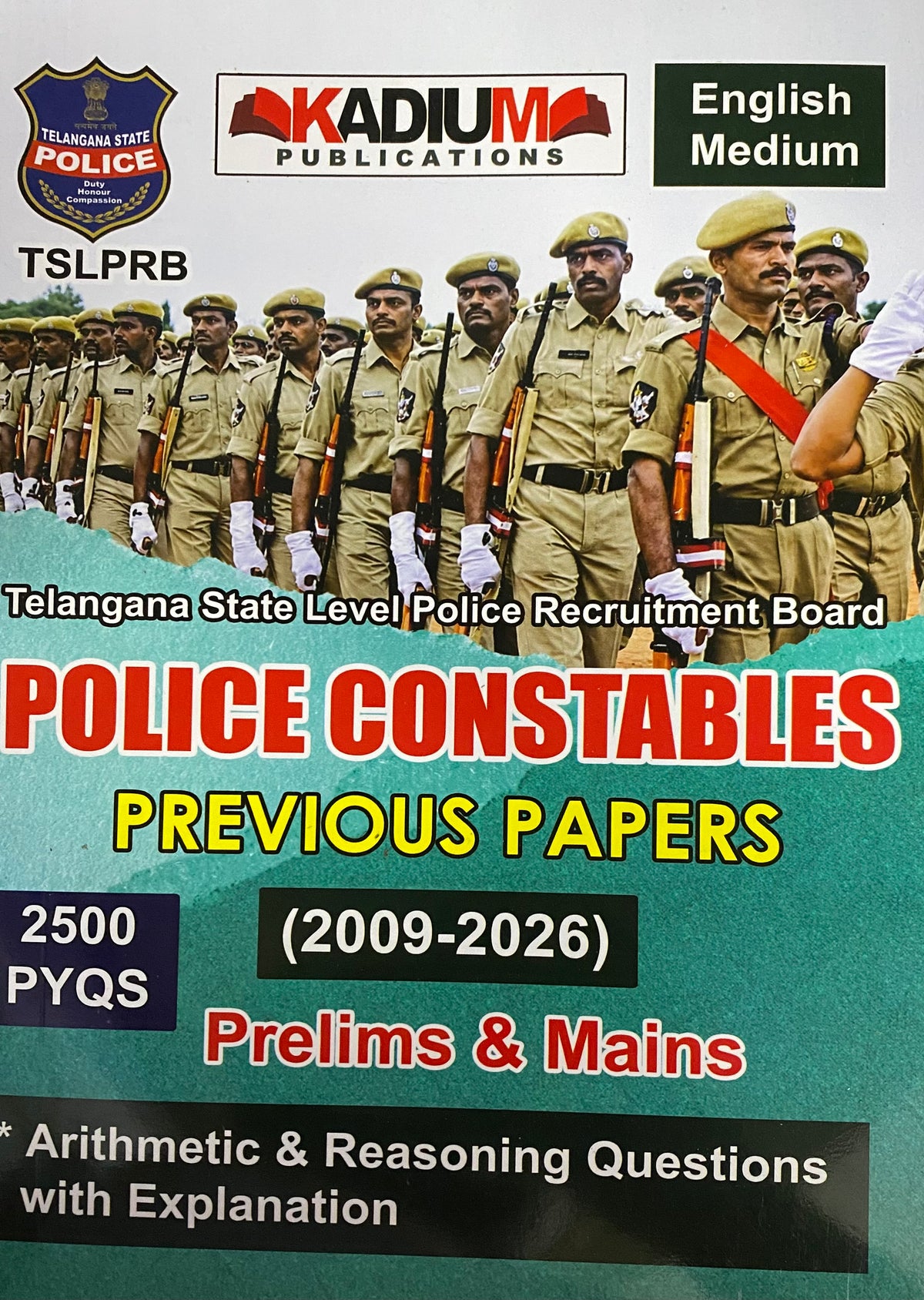 Kadium Telangana State Police Constables Prelims & Mains Previous Papers (2009-2026) 2500 PYQs[English Medium]