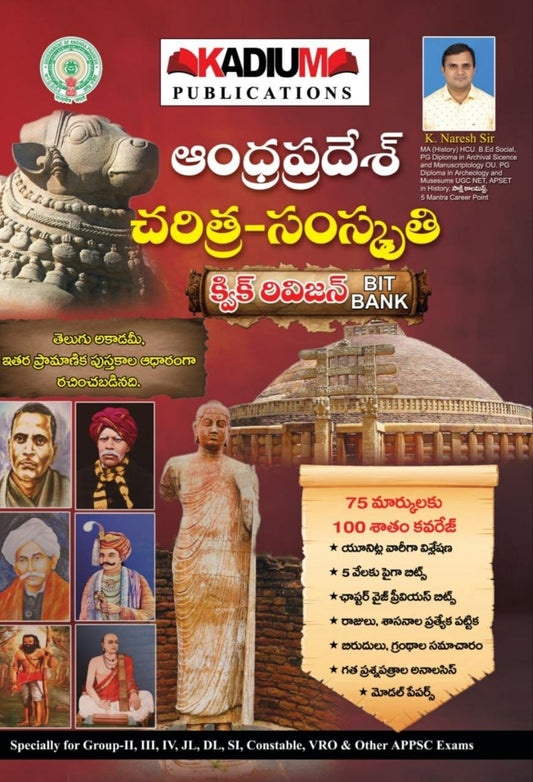 KADIUM Andhra Pradesh History Bit Bank By K Naresh Sir[Telugu Medium]May 2024Ed