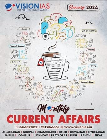 Vision IAS Current Affairs January 2024 PHOTOCOPY[English Medium] Xerox Photcopy Printed Material