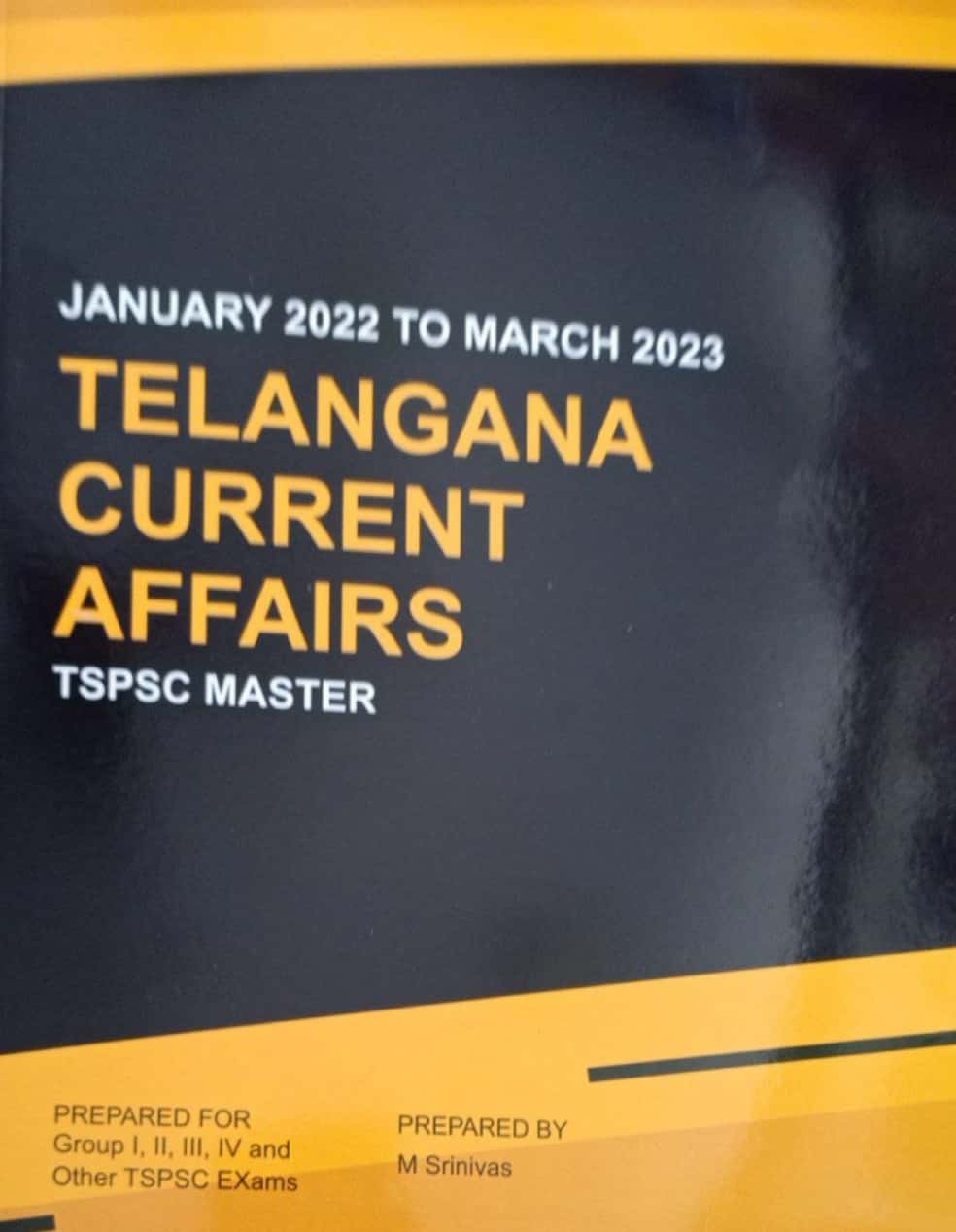 Telangana Current Affairs January 2023 to March 2023[English Medium]April 2023Ed Master
