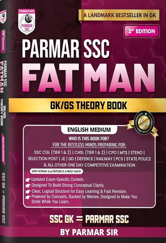 PARMAR SSC Fatman GK/GS Theory Book 2nd Edition, 2026[English Medium]
