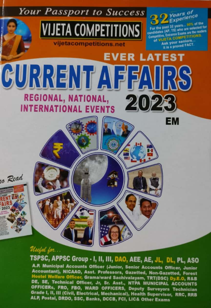 Ever Latest Current Affairs 2023[English Medium]Aug 2023Ed Vijetha