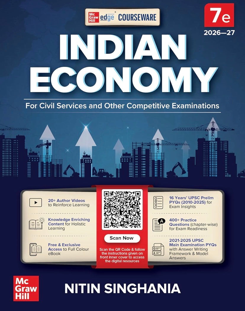 Indian Economy Courseware, 7e by IAS Nitin Singhania for UPSC 2026-27[English Medium]