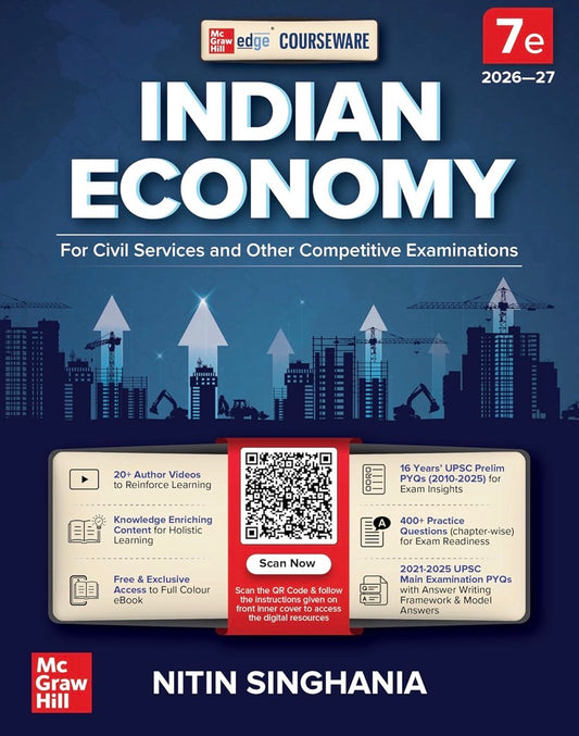 Indian Economy Courseware, 7e by IAS Nitin Singhania for UPSC 2026-27[English Medium]
