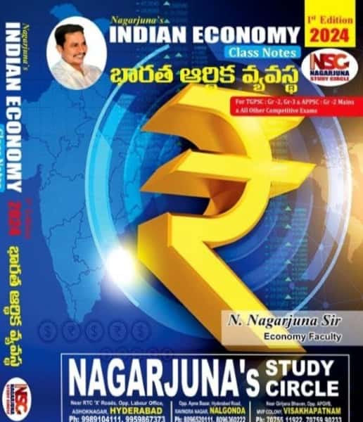 Indian Economy 2024 By N Nagarjuna Sir, For TSPSC,APPSC Groups & Other Competitive Exams[Telugu Medium]June 2024Ed NSC