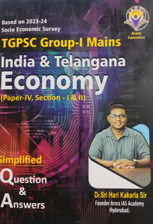 TGPSC Group 1 Mains India & Telangana Economy (Simplified Questions & Answers) By Sri Hari Kakarla Sir[English Medium]Sept 2024Ed