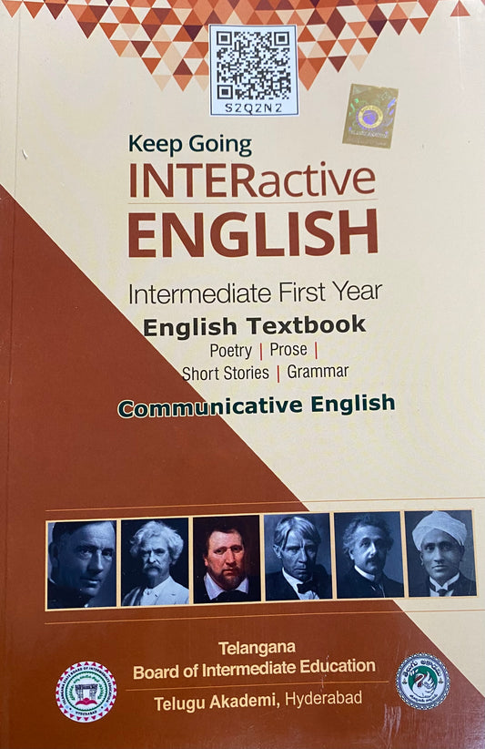 Telugu Akademi Intermediate First Year Interactive English Textbook[English Medium]