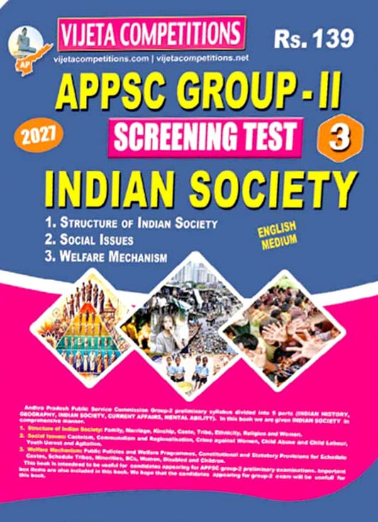 Vijeta APPSC Group-II Screening Test Indian Society Chart Format[English Medium]