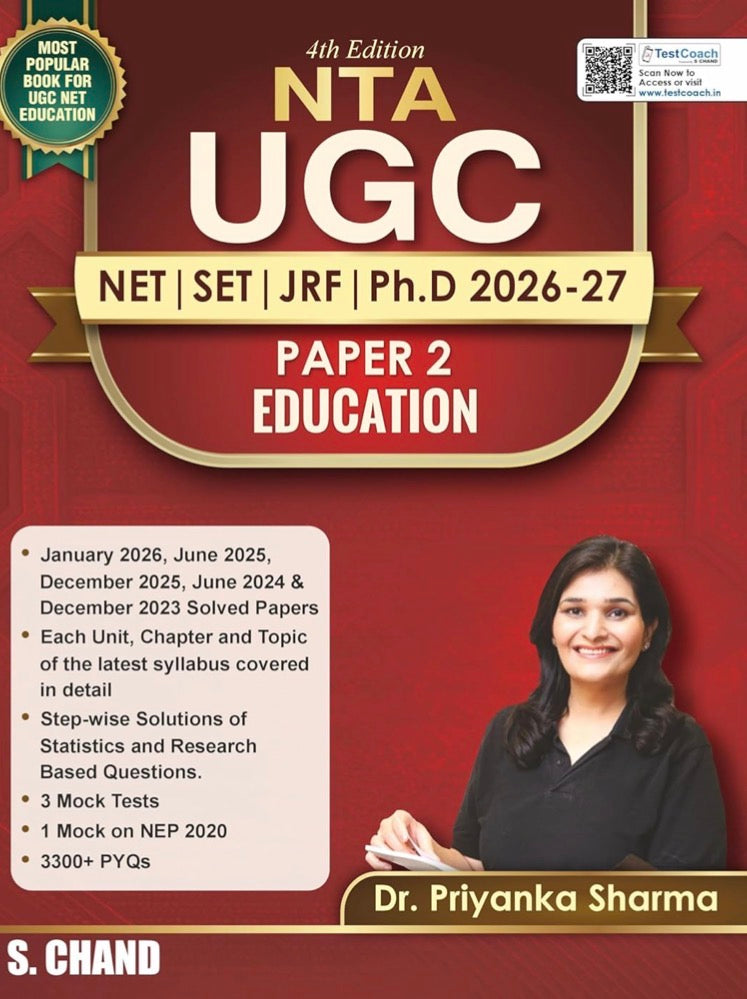 S Chand NTA UGC NET Education Paper 2 Book 2026 - 2027 (4th Edition) SET/JRF/Ph.D Exam By Priyanka Sharma[English Medium]