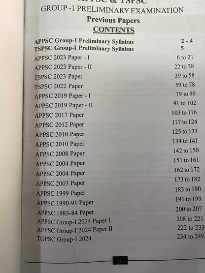 APPSC & TGPSC Group -I Prelims Previous Papers 1983-2024 By Jain Publications [English Medium]