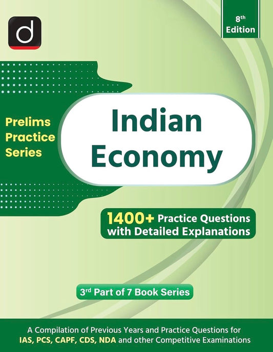 Drishti IAS Prelims Practice Series Indian Economy 8th Edition With 1400+ Practice Questions With Explanations[English Medium]