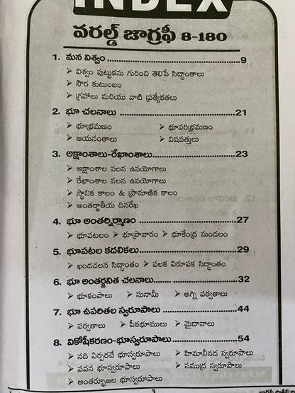 Vinoothna Geography-World,India,Andhra Pradesh & Disaster Management Practice Bits[Telugu Medium]