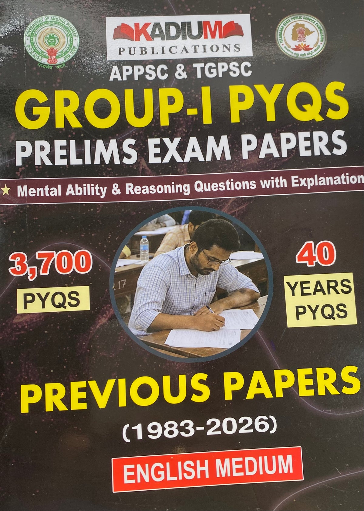 Kadium APPSC & TGPSC Group -I Prelims Previous Exam Papers(1983-2026) 3700 PYQS[English Medium]