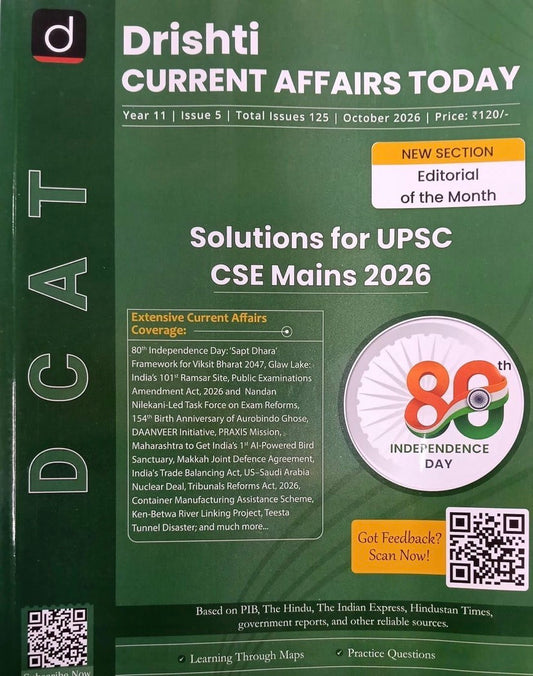 Drishti IAS DCAT October 2026 Current Affairs Today[English Medium]