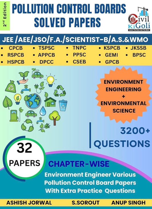 Civil Ki Goli Pollution Control Boards Solved Papers, 2nd Edition, 32 Papers, 3200+ Questions, Environment Engineering[English Medium]