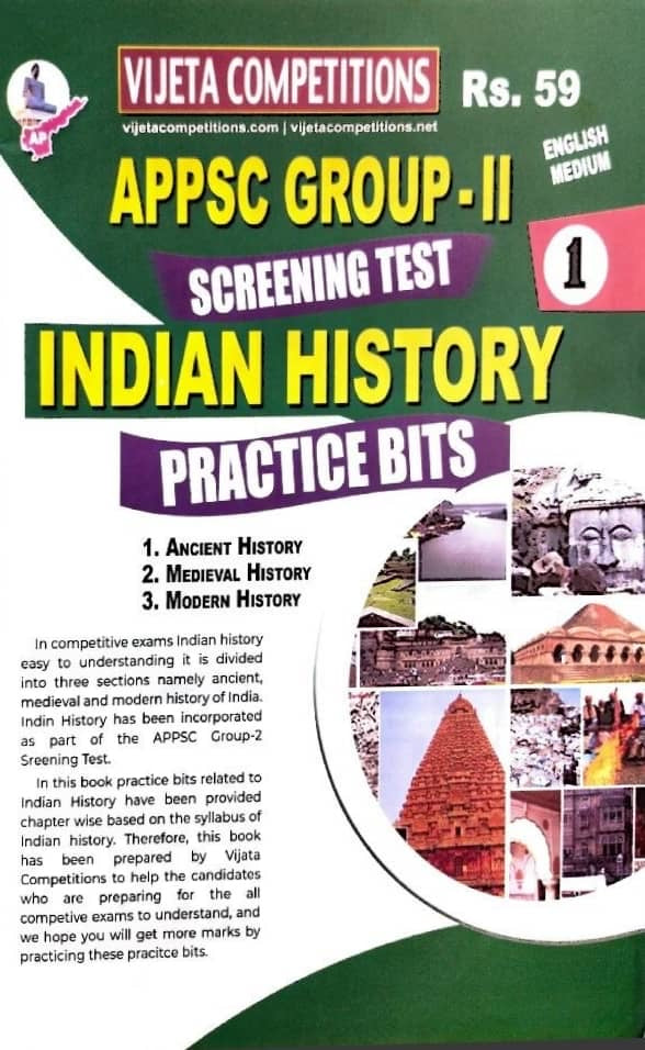 Vijeta APPSC Group II Screening Test Indian History Practice Bits Chart Format[English Medium]