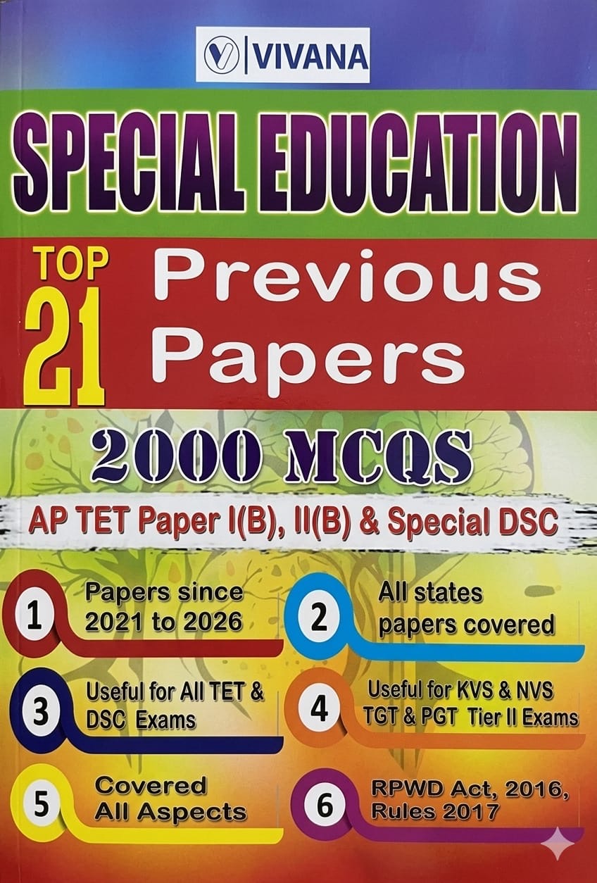 Vivana Special Education Top 21 Previous Papers With 2000 MCQs[English Medium]